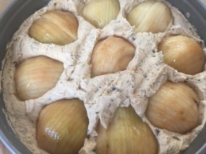 Marzipan Birnenkuchen vor dem Backen