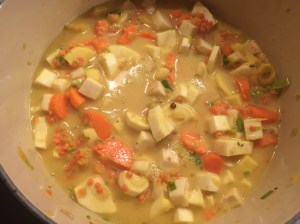 Wurzelgemüse-Curry mit Kokosmilch