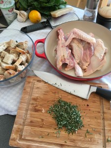 Caesar Salad - Huhn, Rosmarin, Brot